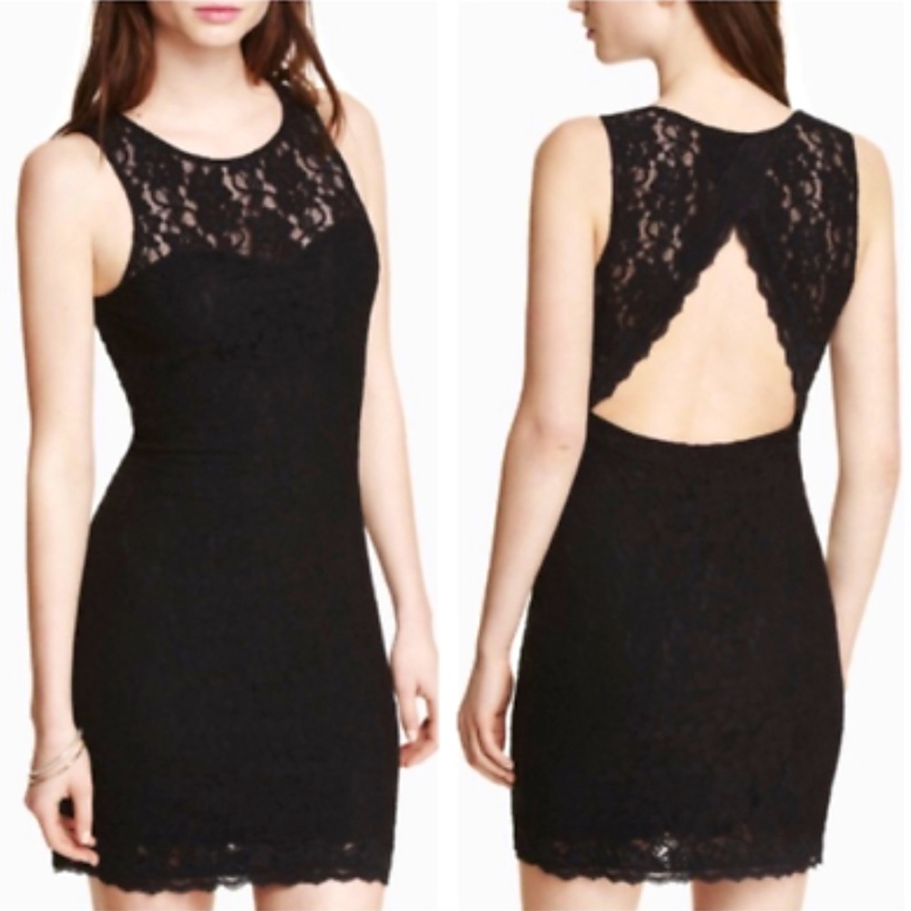 Express Lace Cutout Dress